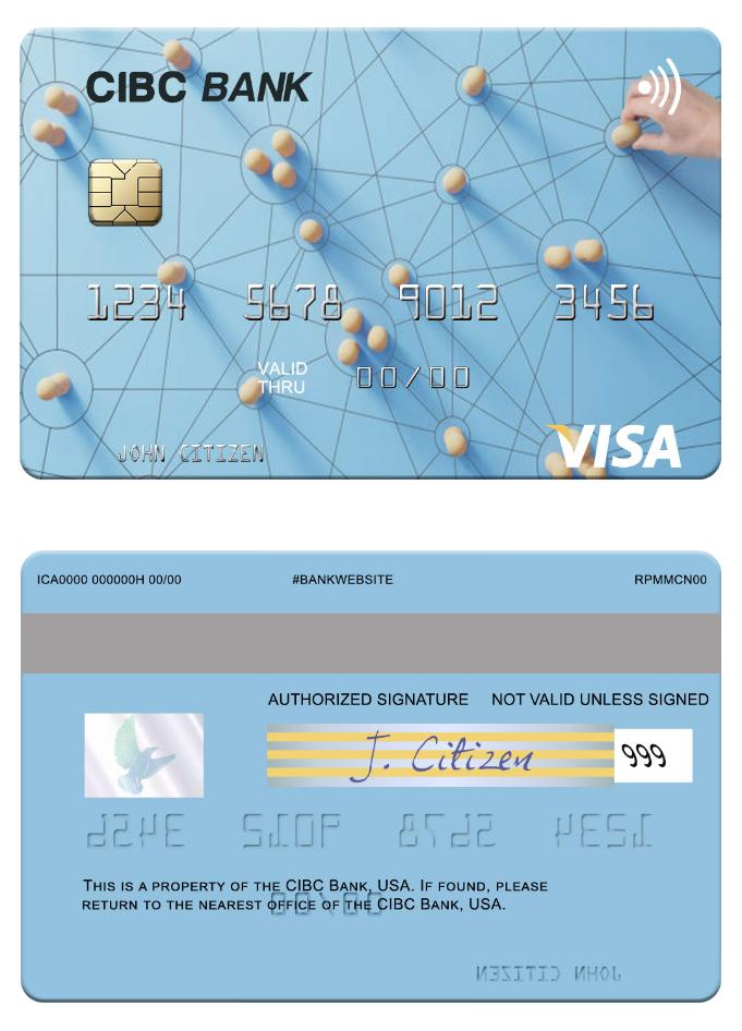 USA CIBC Bank visa card